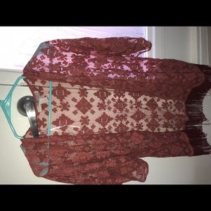 Salmon cardigan // worm ONCE